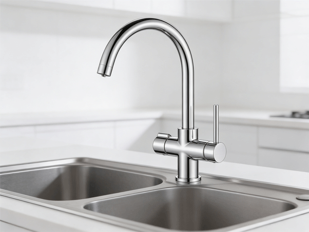 Praga 3 way kitchen tap ambient